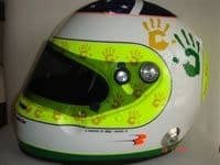 Rubens Barrichello usa novo capacete em Interlagos