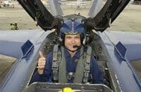 Gil de Ferran e Helinho nas asas dos Blue Angels