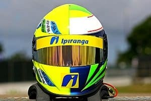 Thiago Camilo homenageia Felipe Massa em seu capacete