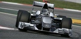 Mercedes divulga imagem da sua pintura para 2010