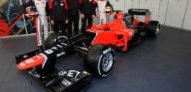 <b>Marussia coloca seu carro 2012 na pista</b>