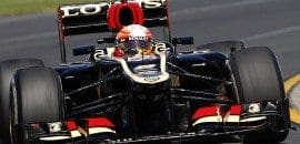 Grosjean lidera sessão atrapalhada pela chuva