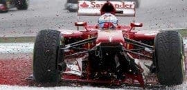 Ferrari assume culpa na permanência de Alonso na pista