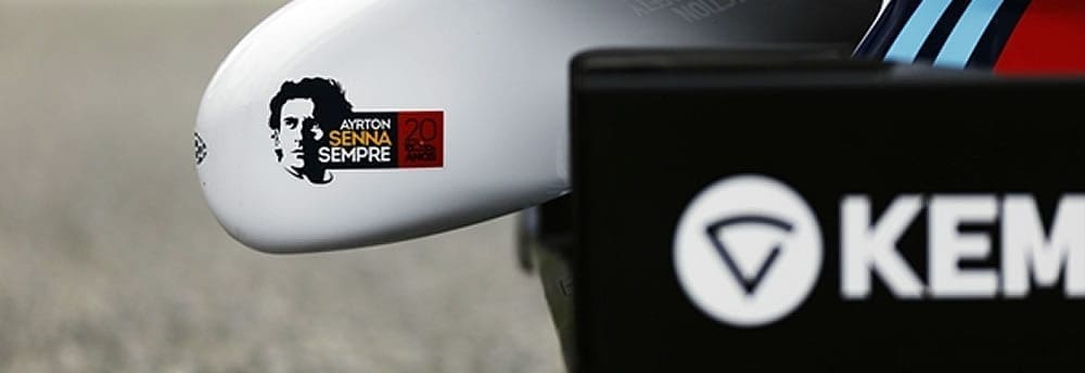 Williams homenageia Ayrton Senna em seu novo carro