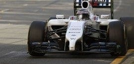 Valtteri Bottas frustrado com o erro na curva 10