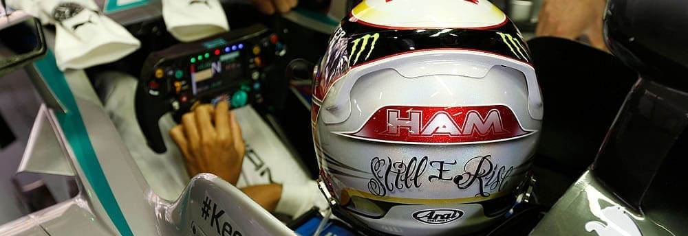 Lewis Hamilton larga da pole-position do GP da China