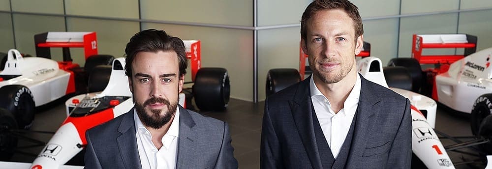Fernando Alonso e Jenson Button formarão a dupla de pilotos da McLaren em 2015