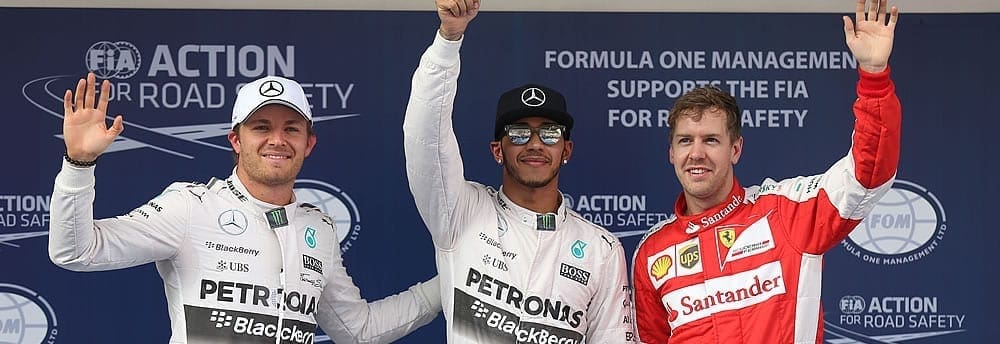 Hamilton conquista sua terceira pole consecutiva