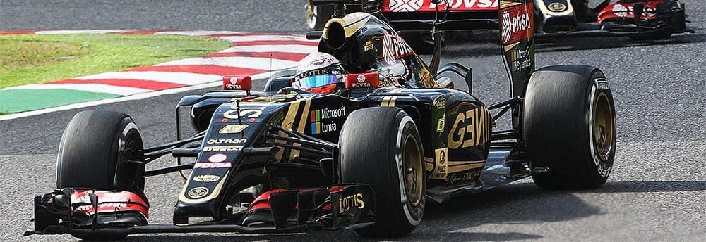 Lotus comemora pontuação com Romain Grosjean e Pastor Maldonado