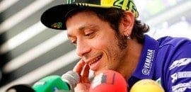 Após acidente de motocross, Rossi foi hospitalizado e liberado após algumas horas