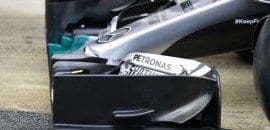Mercedes testa bico inovador em Barcelona