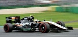 Perez comemora posição de largada entre os dez primeiros