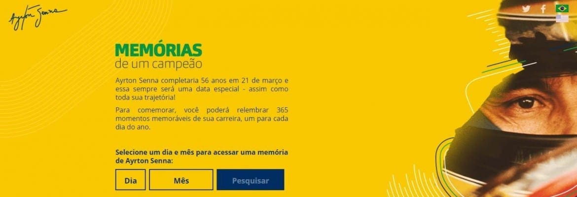 Aniversário de Senna é celebrado com site de conteúdo inédito para fãs