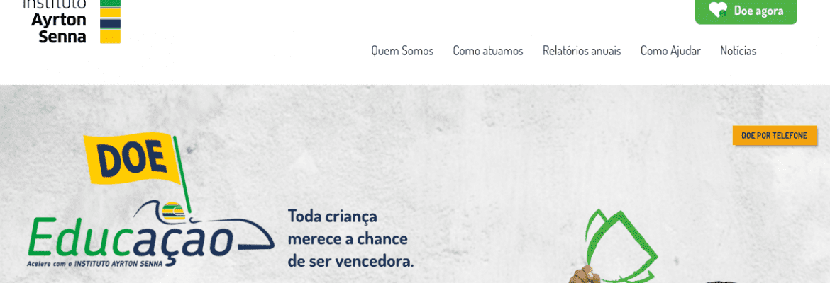 Instituto Ayrton Senna lança campanha “Doe Educação”