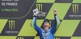 Maverick Viñales comemora seu primeiro pódio na MotoGP
