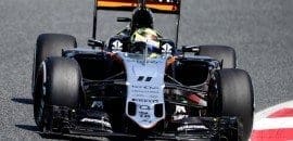 Perez se diz feliz por largar em nono na Espanha