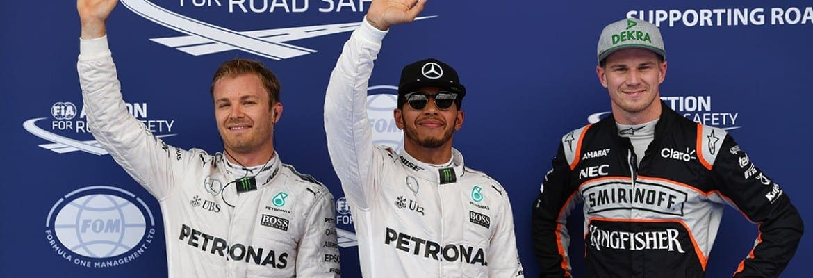 Lewis Hamilton larga na frente e terá Hulkenberg ao seu lado na primeira fila