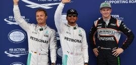 Lewis Hamilton larga na frente e terá Hulkenberg ao seu lado na primeira fila