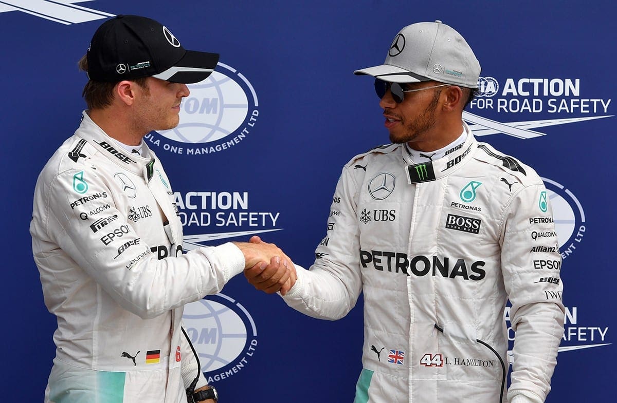 Nico Rosberg e Lewis Hamilton (Mercedes) - GP da Itália