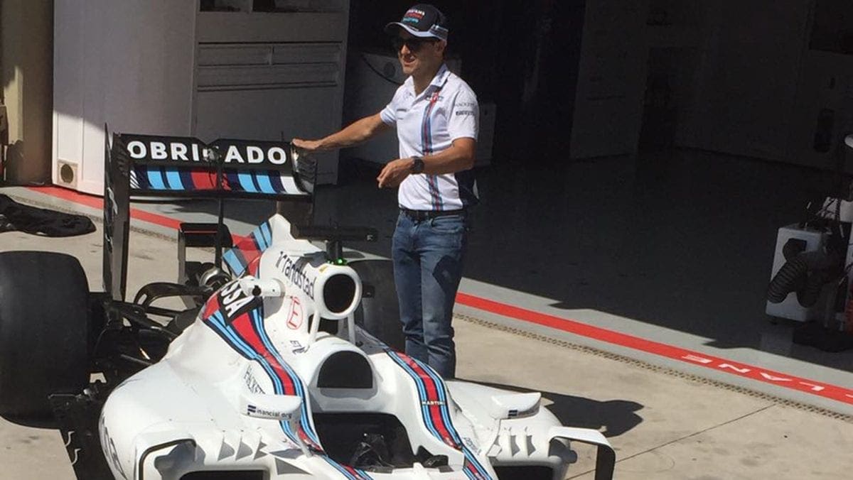 Massa exibe carro que irá disputar GP do Brasil (Williams)