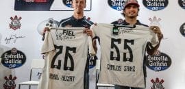 Antes de encarar a pista, Sainz e Kvyat conhecem a Arena Corinthians