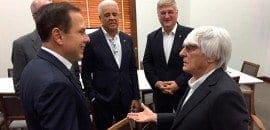 Em reunião com Doria, Bernie Ecclestone afirma que quer o autódromo de Interlagos