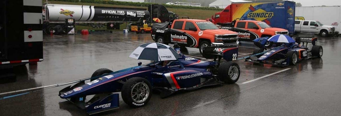 Matheus Leist faz corrida de recuperação na Indy Lights após chuva em Barber