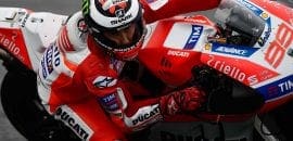 Jorge Lorenzo subiu ao pódio pela primeira vez com a Ducati