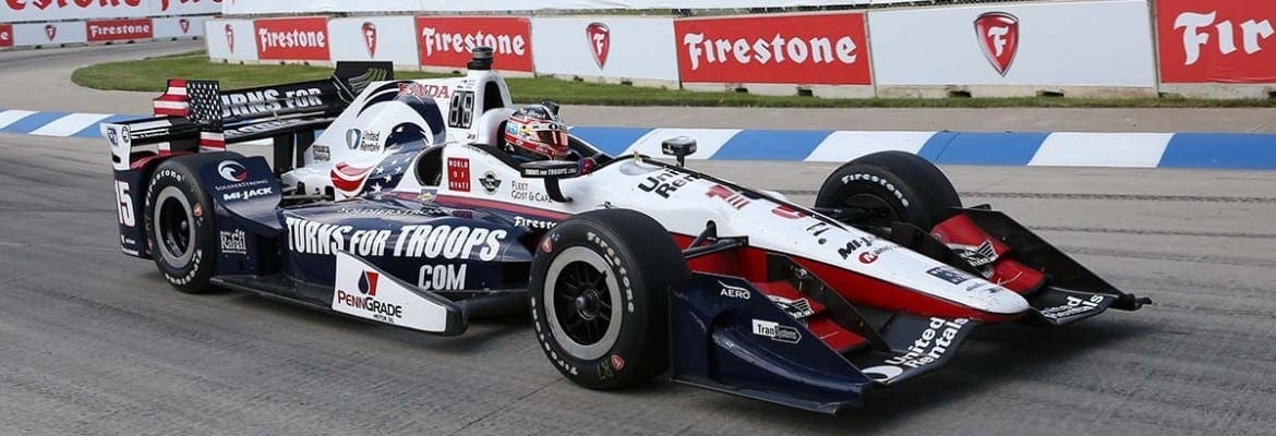 Graham Rahal venceu as duas corridas de Detroit