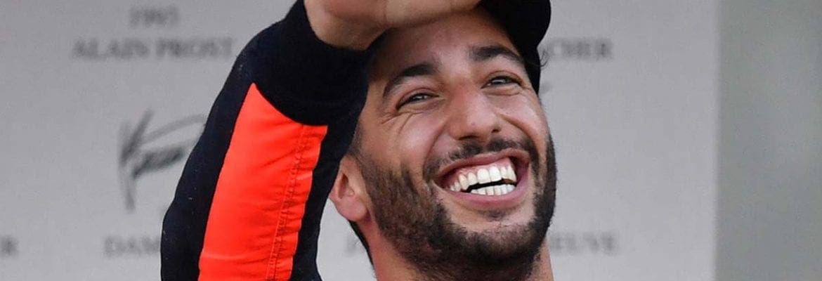 Ricciardo venceu depois de cair para 17º após a largada