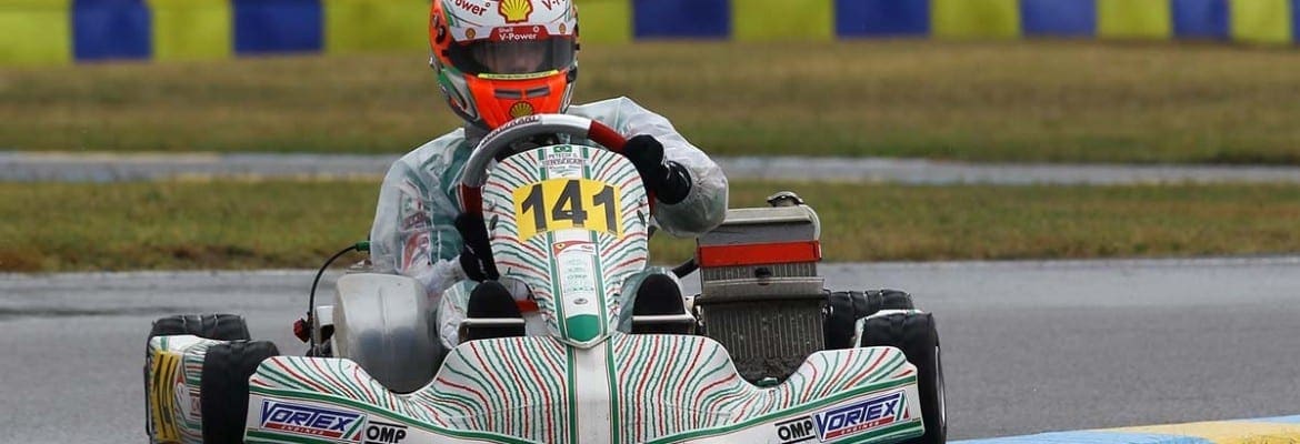 Em Le Mans, Gianluca Petecof larga na pole position e tem bela atuação no Europeu de Kart