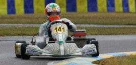 Em Le Mans, Gianluca Petecof larga na pole position e tem bela atuação no Europeu de Kart