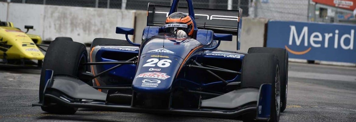 Vice-líder da Indy Lights, Matheus Leist fica na sexta posição em seu primeiro treino em Toronto