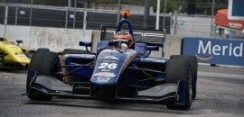 Vice-líder da Indy Lights, Matheus Leist fica na sexta posição em seu primeiro treino em Toronto