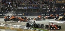 Acidente Largada - GP Cingapura 2017