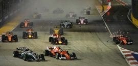 Acidente Largada - GP Cingapura 2017