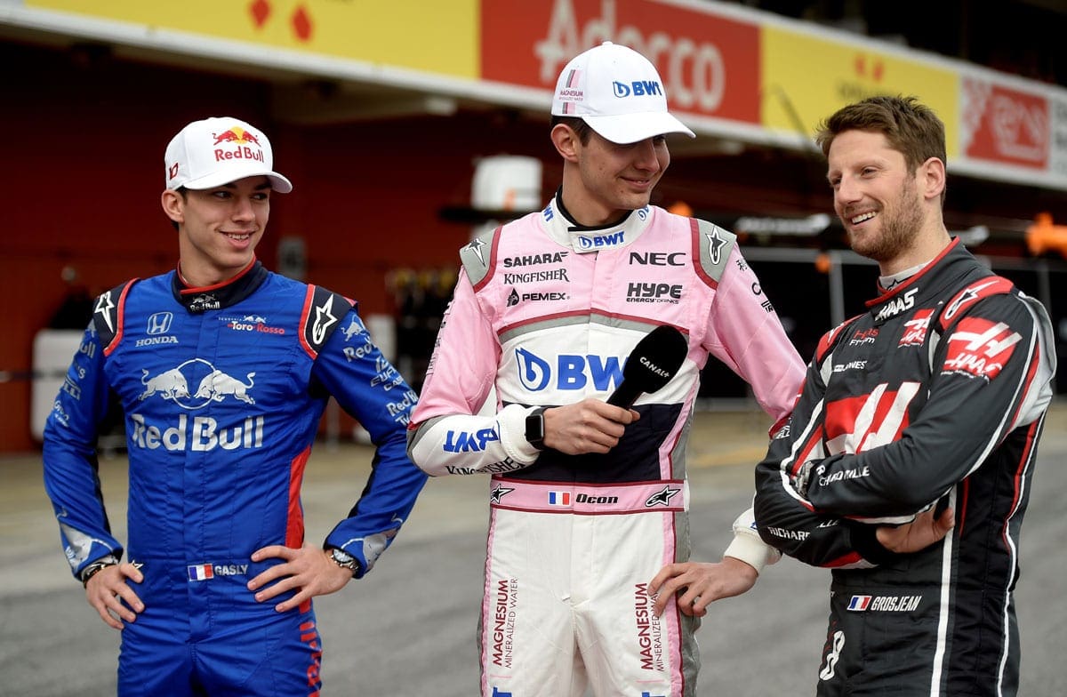 Pierry Gasly, Esteban Ocon e Romain Grosjean