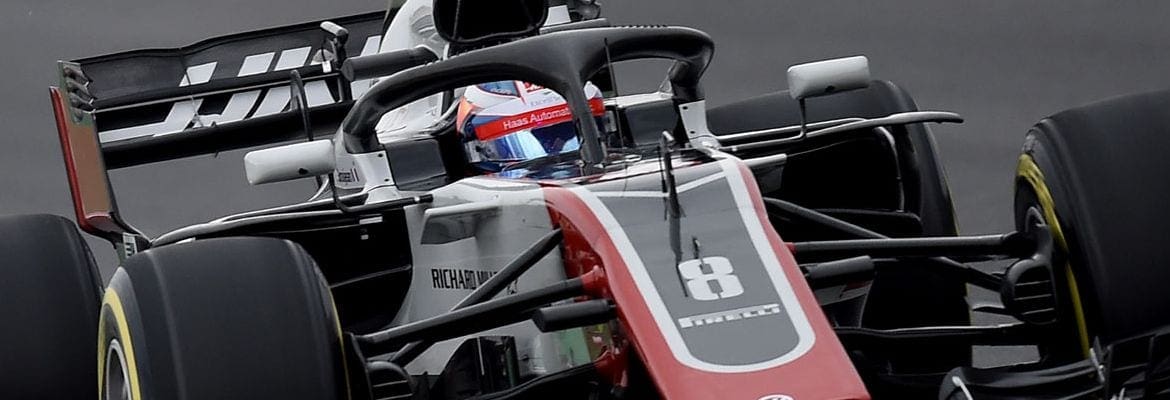 Romain Grosjean foi o primeiro a pilotar o novo carro da Haas em Bercelona