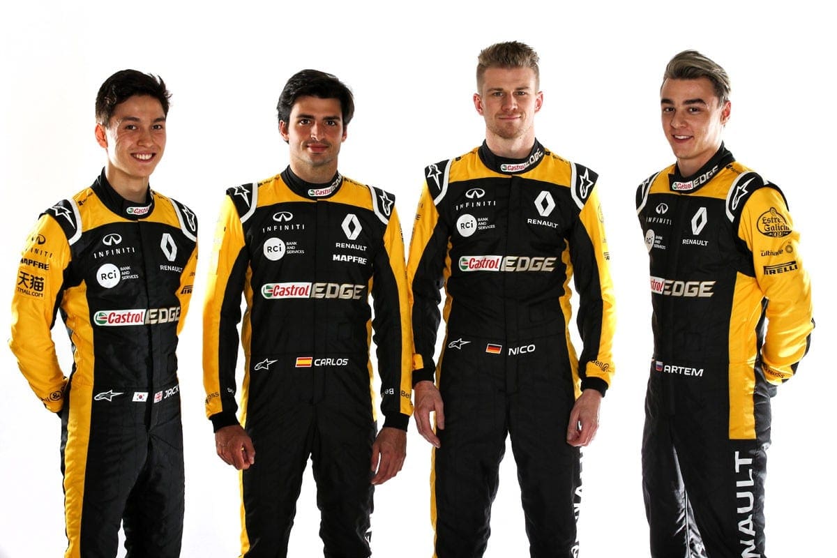 GALERIA: Renault revela o "preto e amarelo" do seu R.S. 18 para temporada 2018 da F1 Jack Aitken, Carlos Sainz, Nico Hulkenberg, Artem Markelov - Renault 2018