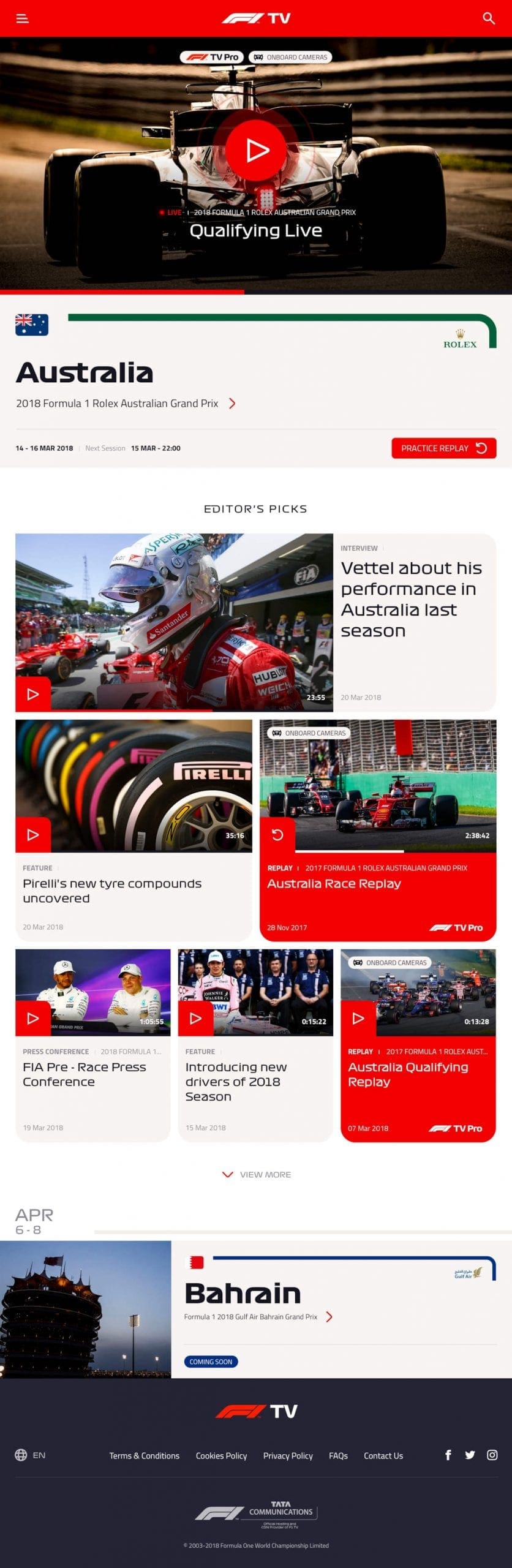 "F1 TV" estará disponível em vários países; Brasil fica de fora F1 TV