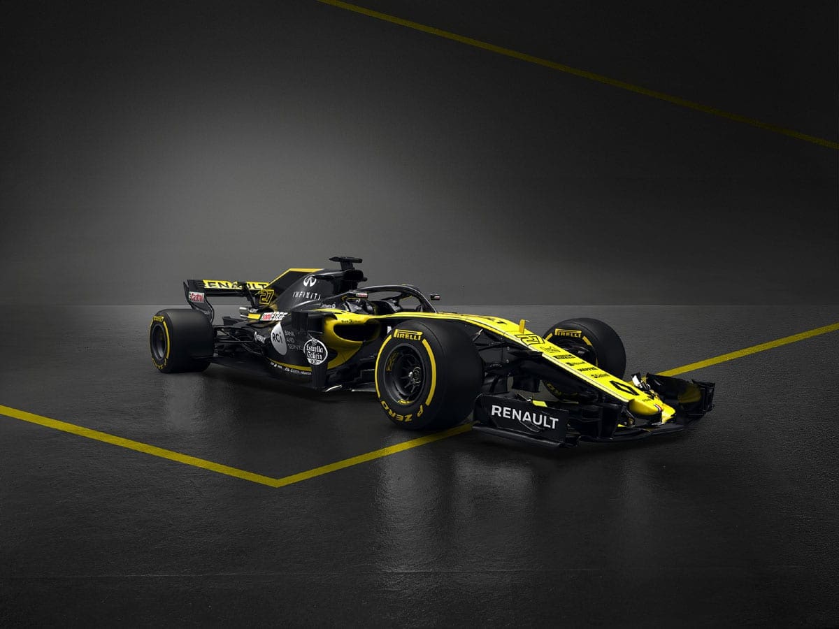 GALERIA: Renault revela o "preto e amarelo" do seu R.S. 18 para temporada 2018 da F1 Renault R.S. 18