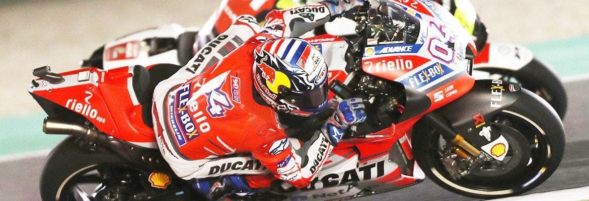 Dovizioso vence no Catar com direito a Márquez e Rossi no pódio