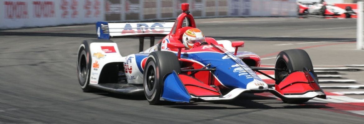 Quarto melhor Chevrolet, Matheus Leist tem sexta-feira promissora nos treinos da Indy em Long Beach