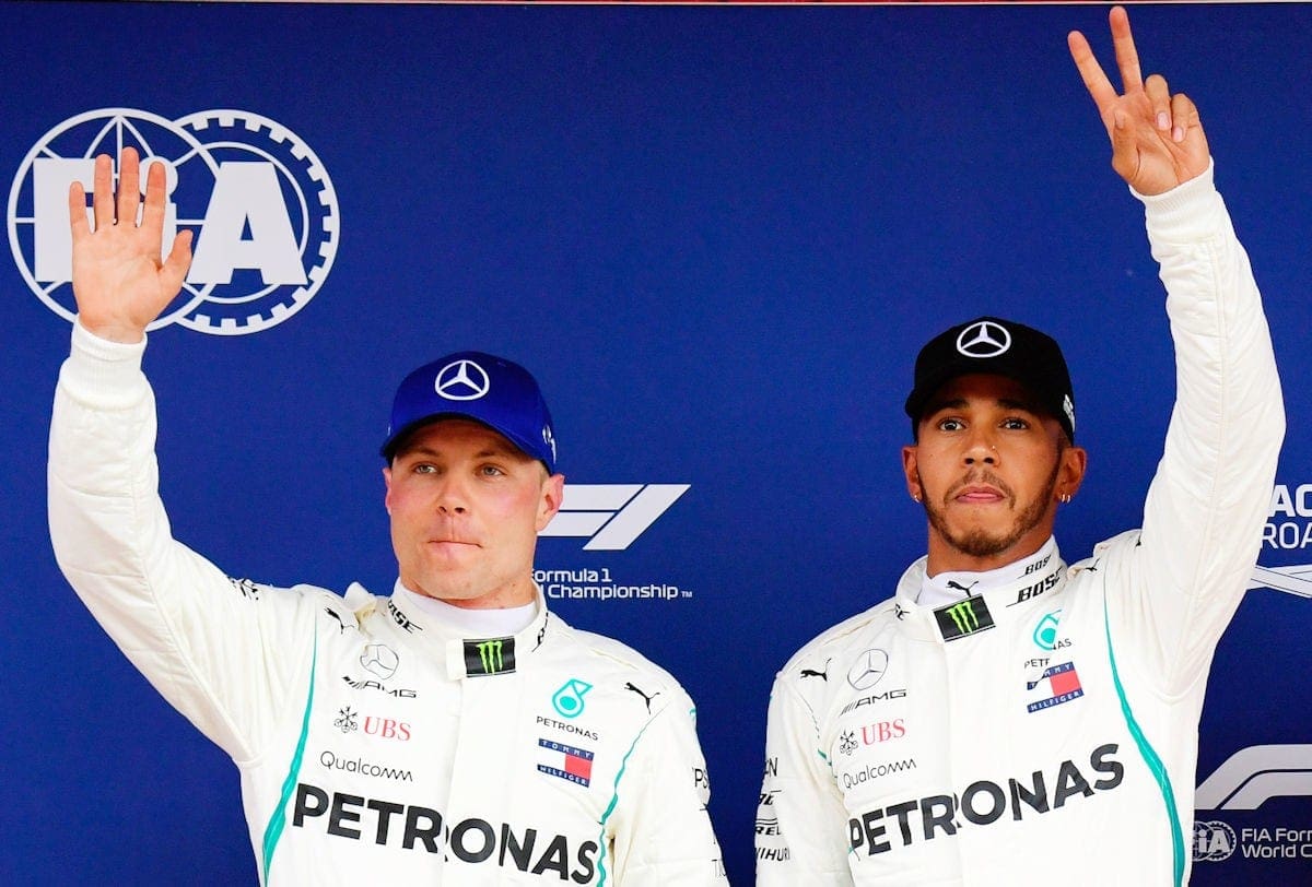 Hamilton e Bottas (Mercedes) - Espanha