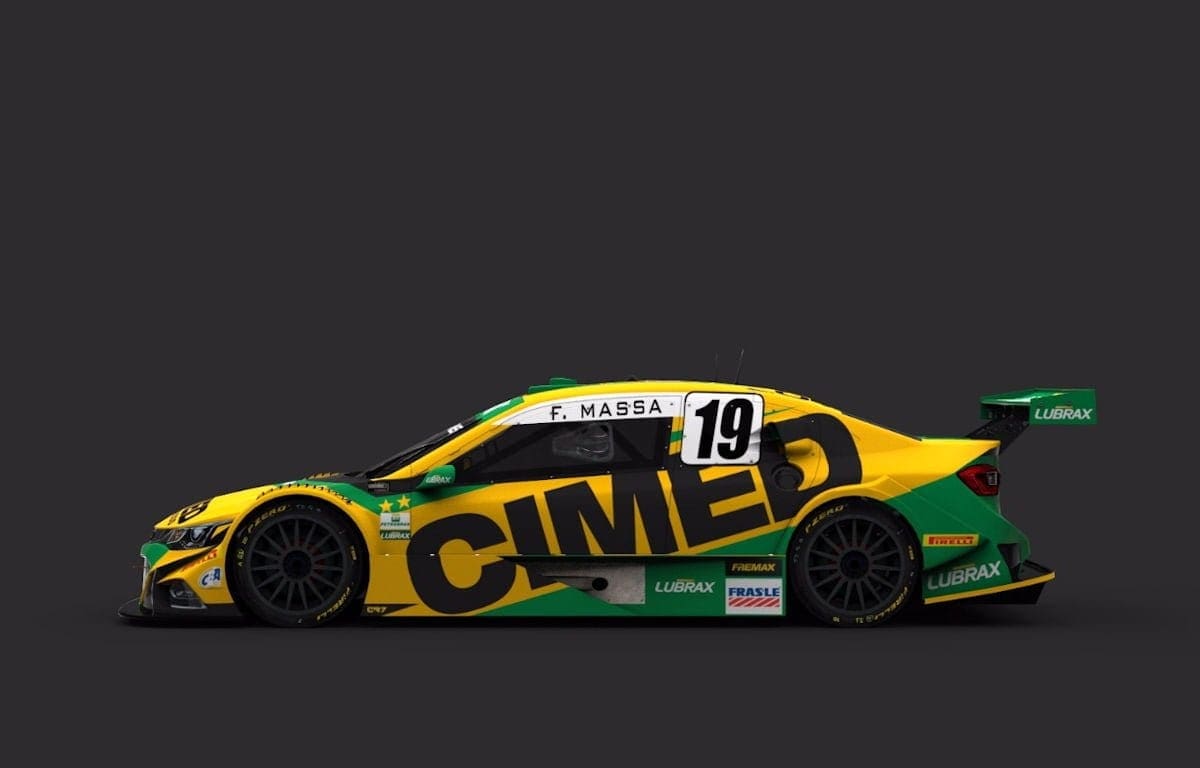 Confira como será o carro de Felipe Massa na Corrida do Milhão Layout do carro de Felipe Massa - Corrida do Milhão - Stock Car