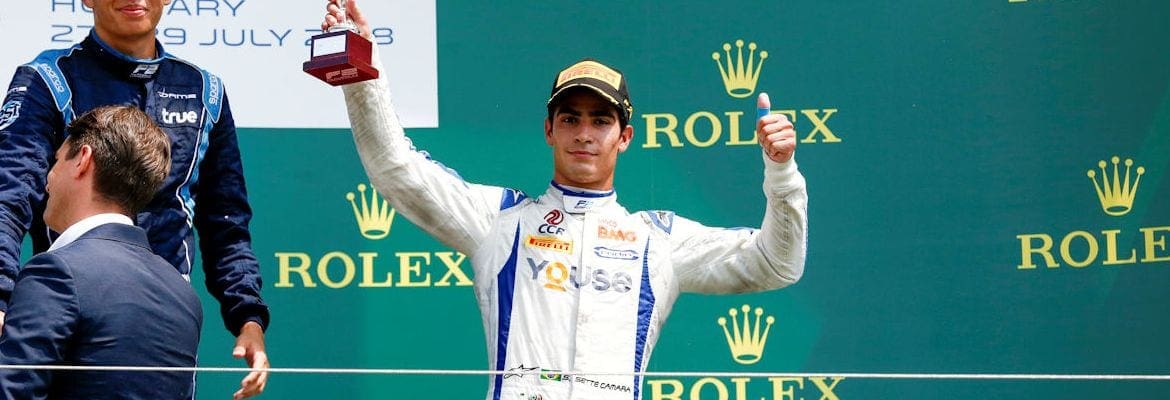 Sérgio Sette foi ao pódio da Hungria no Mundial de F2