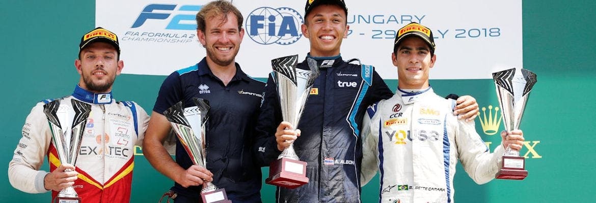 Alexander Albon vence a segunda da F2 na Hungria; Sérgio Sette foi o terceiro