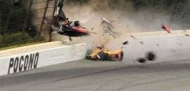 VÍDEO: Wickens bate forte em Pocono; Fittipaldi também envolvido no acidente