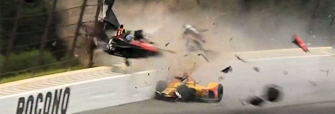 VÍDEO: Wickens bate forte em Pocono; Fittipaldi também envolvido no acidente