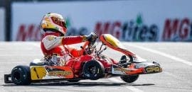 Na Bélgica, Gaetano di Mauro corre o Mundial de Kart contra 104 adversários